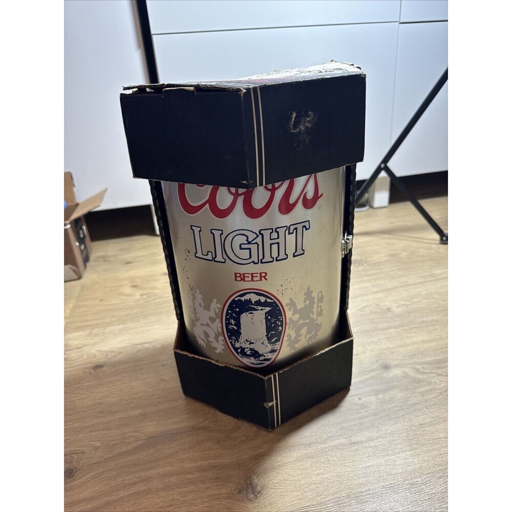 Vintage COORS LITE Tailgate BBQ Grill & Smoker in Original Box - Rare